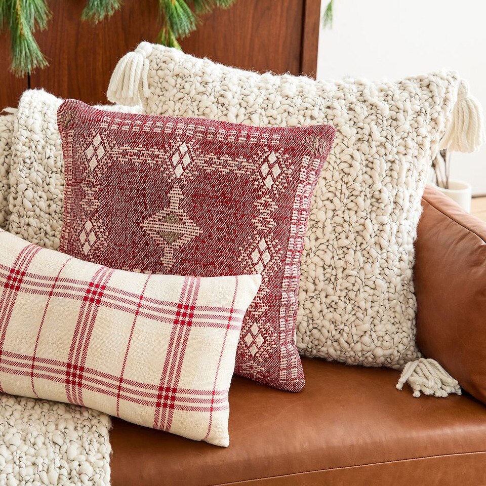Chunky Marl Knit Cushion Cover West Elm UK